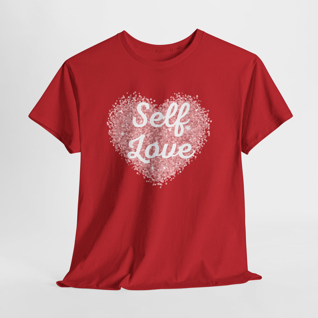 Self Love Tee — Pink Heart Mental Health Awareness Shirt