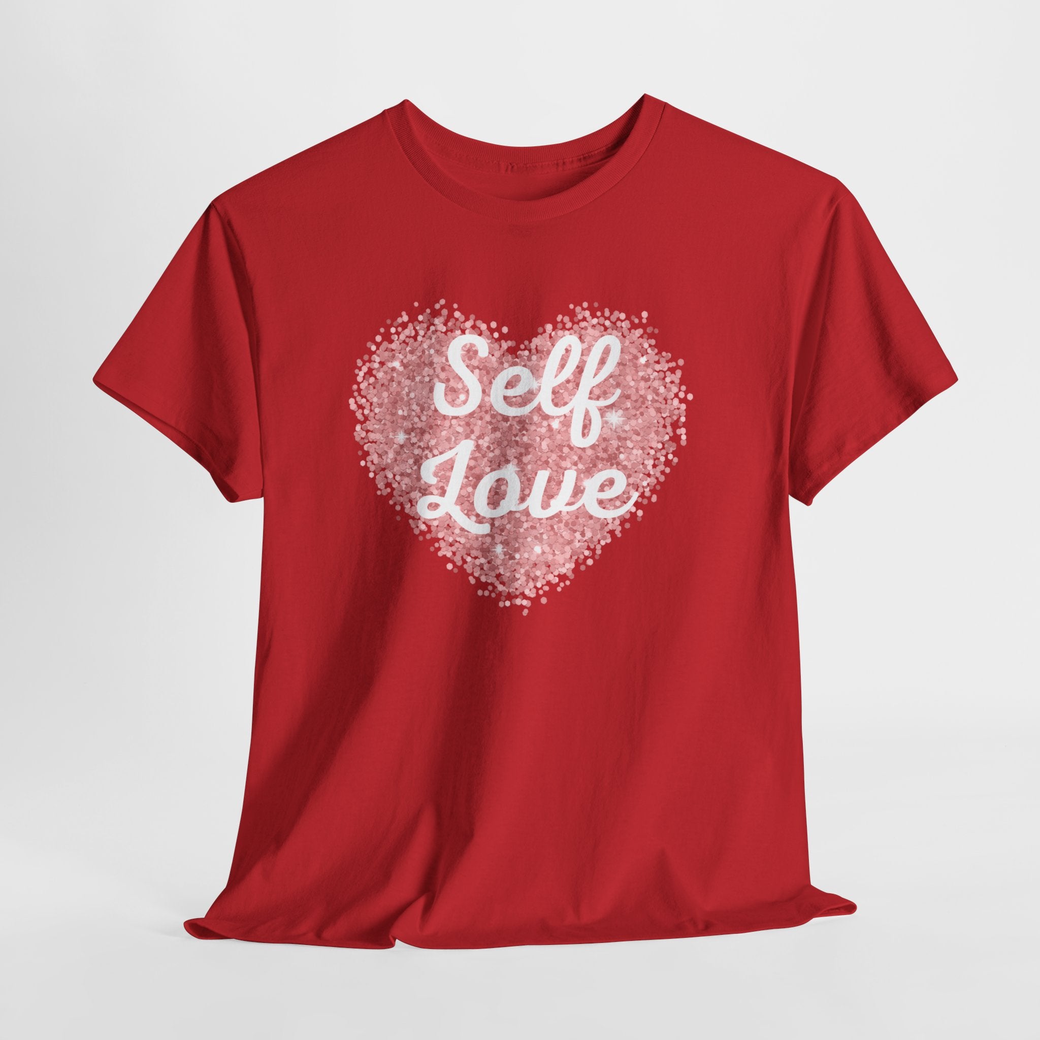 Self Love Tee — Pink Heart Mental Health Awareness Shirt
