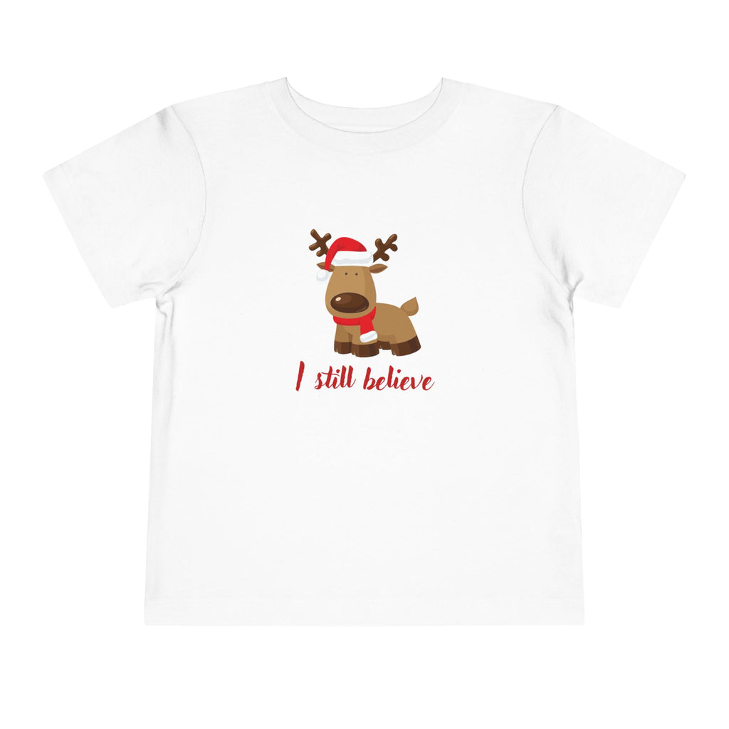 Toddler “I Still Believe” Reindeer Christmas Tee