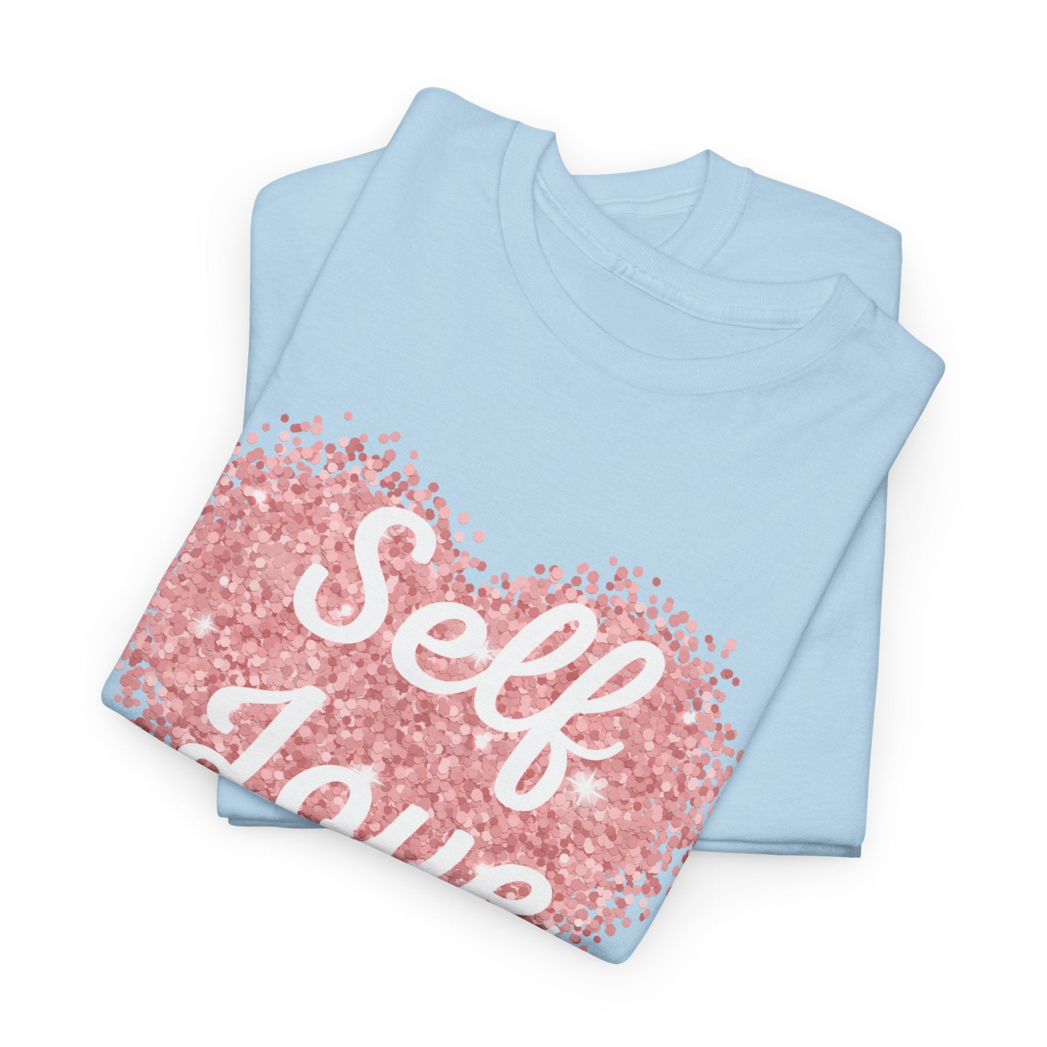 Self Love Tee — Pink Heart Mental Health Awareness Shirt