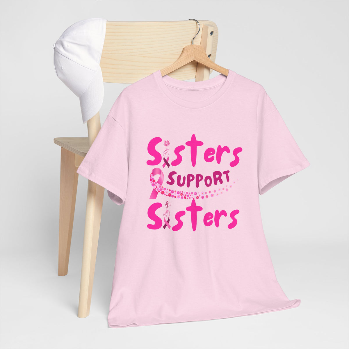 Sisters Support Sisters T-Shirt — Breast Cancer Awareness Support Tee