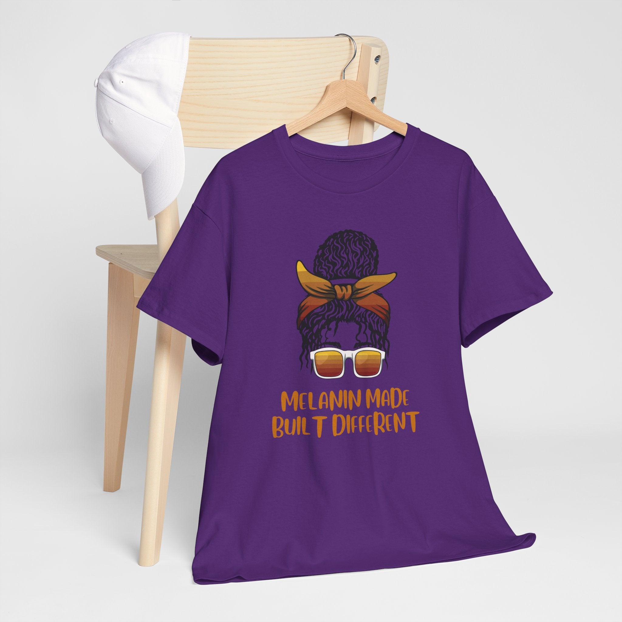 T-Shirt — "Melanin Made, Built Different" Graphic Tee