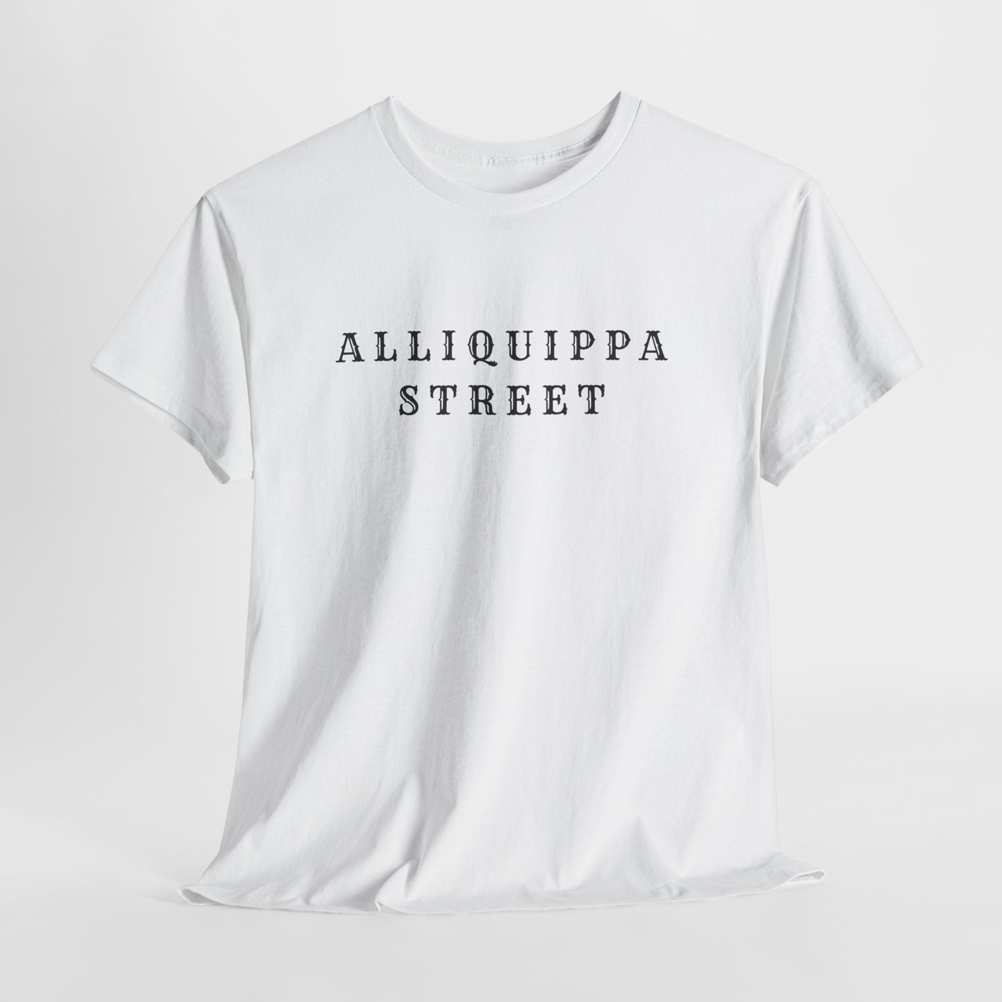 Alliquippa Street Tee - Minimalist Street Name Graphic T-Shirt
