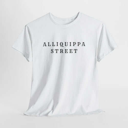 Alliquippa Street Tee - Minimalist Street Name Graphic T-Shirt