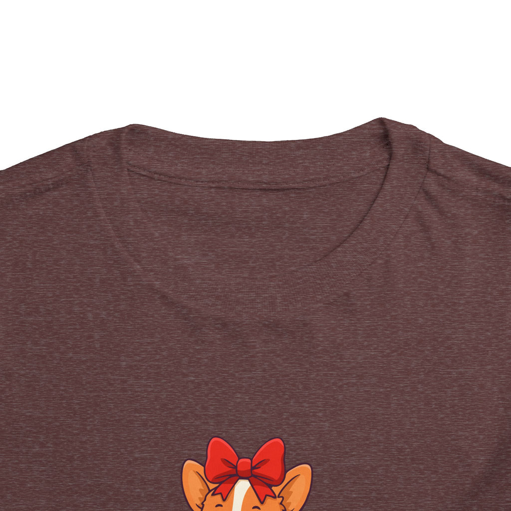 Merry and Bright Fox Christmas Toddler Short Sleeve Tee