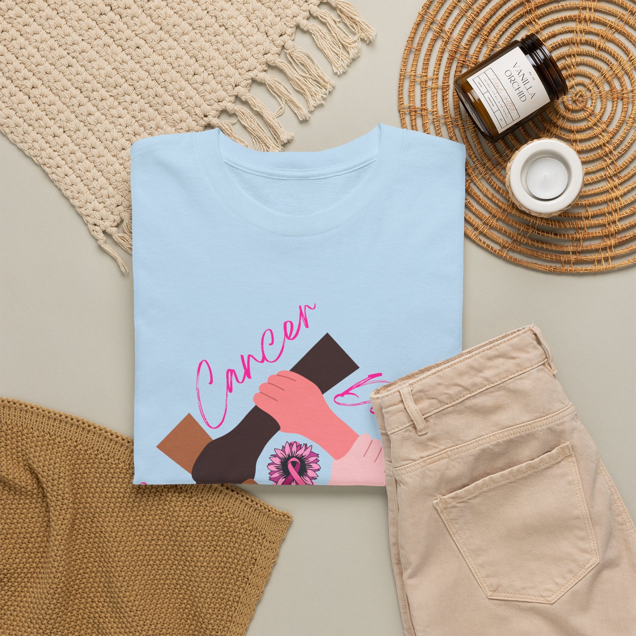 Cancer Support Awareness T-Shirt — "Cancer Doesn't See Color"