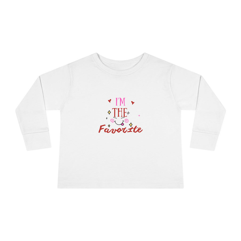 Toddler Long Sleeve Tee — "I'm the Favorite" Cute Kid’s Long-Sleeve Shirt