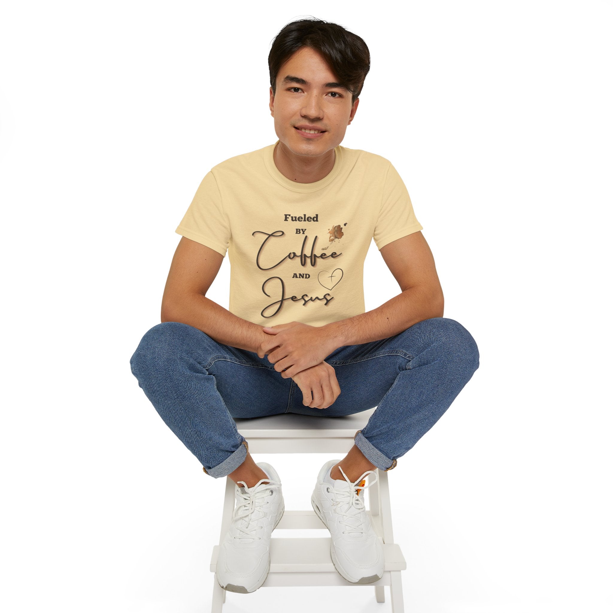 Coffee and Jesus T‑Shirt — "Fueled by Coffee and Jesus" Faith Graphic Tee