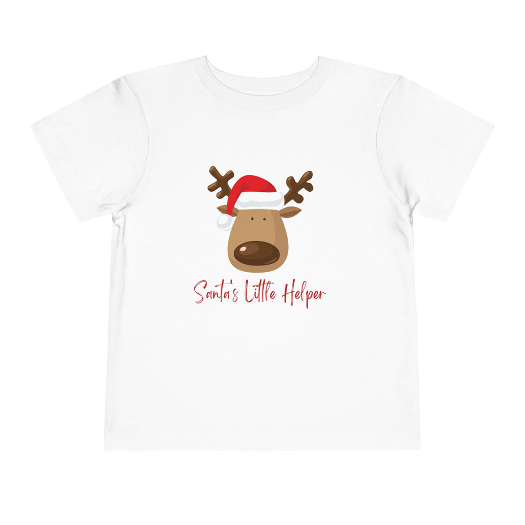 Santa’s Little Helper Reindeer Toddler Short Sleeve Tee