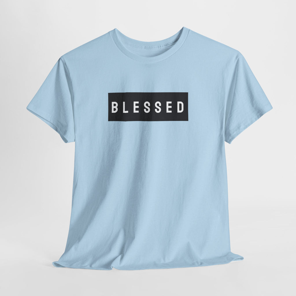 Blessed Box Logo T‑Shirt — Minimal Faith Graphic Tee