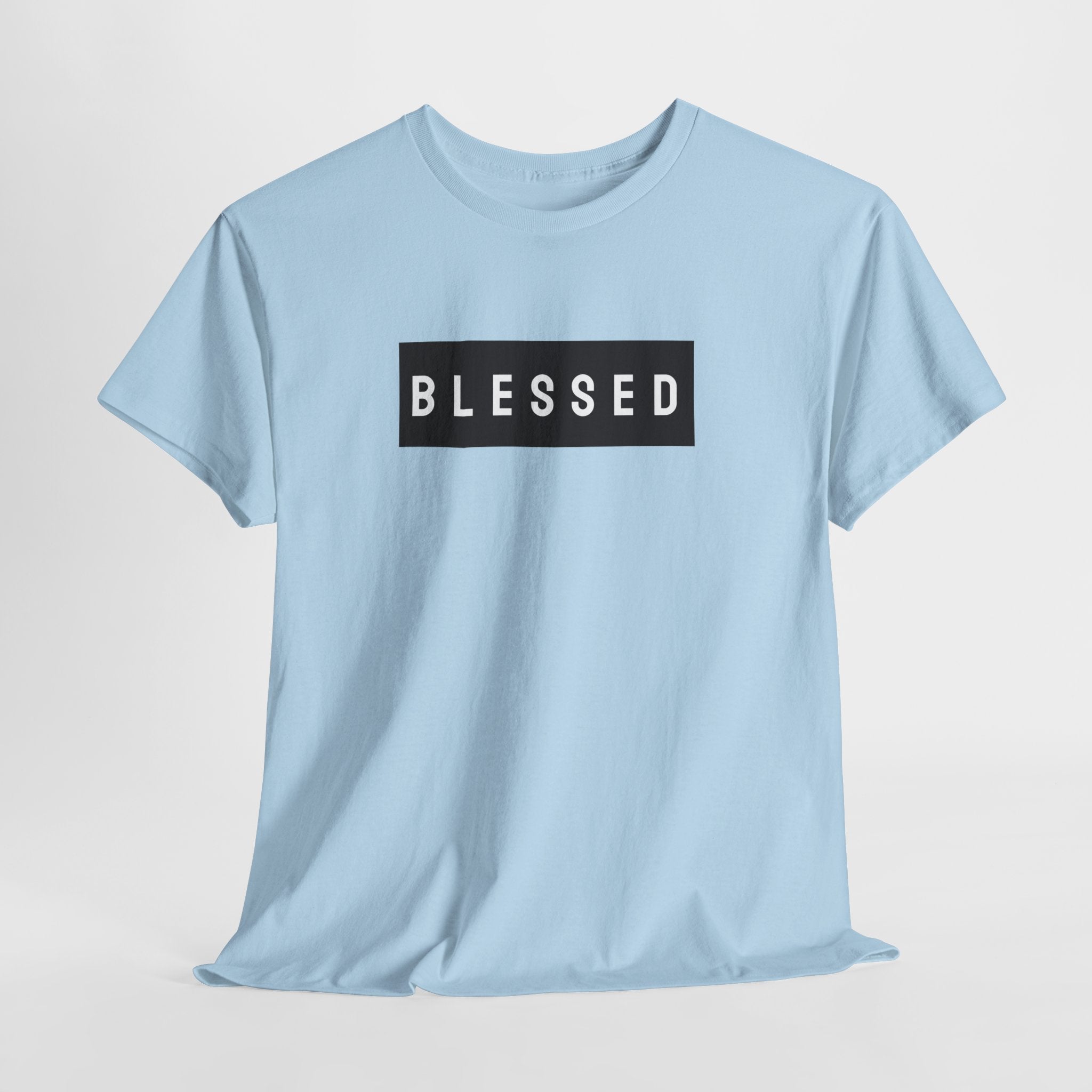 Blessed Box Logo T‑Shirt — Minimal Faith Graphic Tee