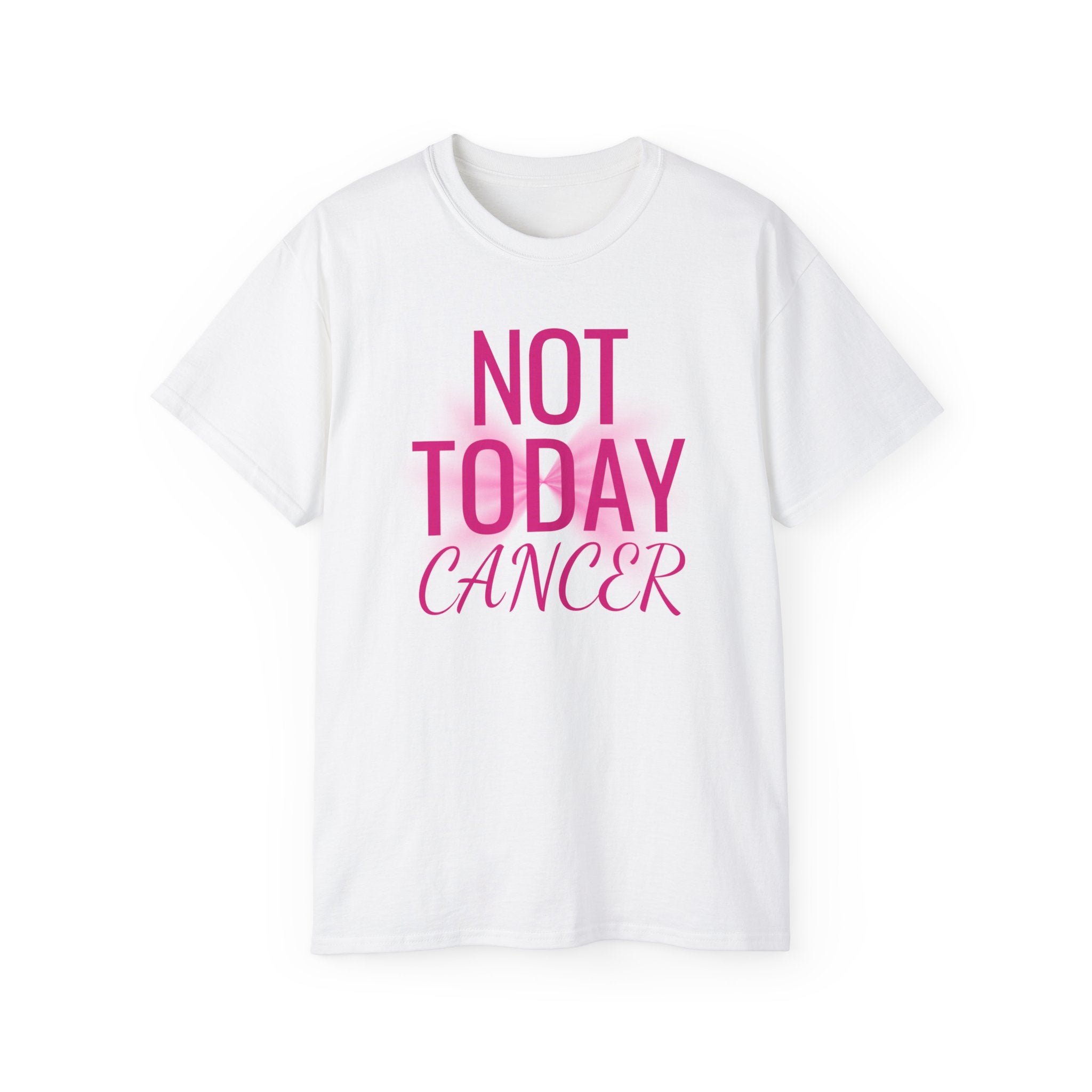 Not Today Cancer T-Shirt — Inspirational Cancer Awareness Tee with Pink Ribbon