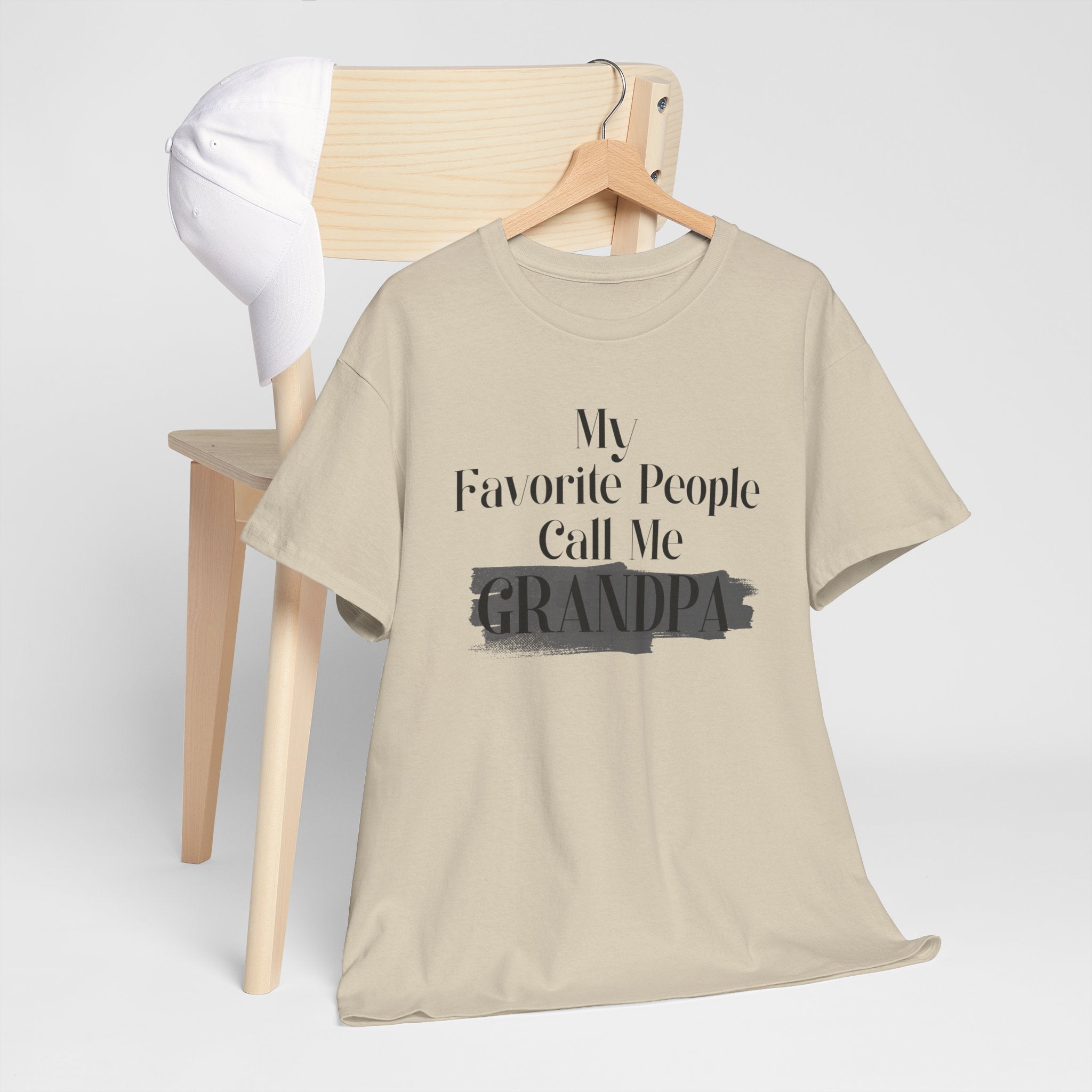 Grandpa Graphic T-Shirt — "My Favorite People Call Me Grandpa" Gift Tee