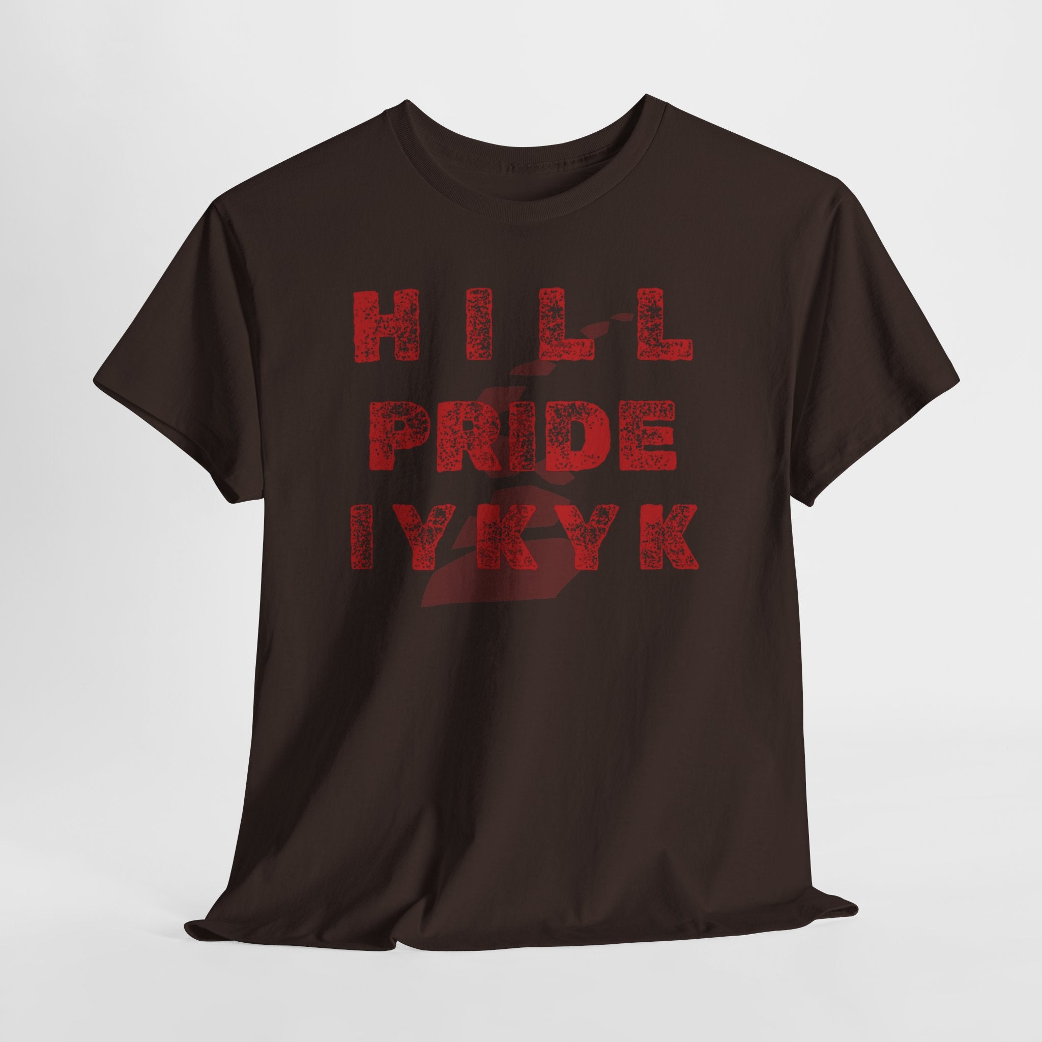 Hill Pride Cobblestone Road Graphic Tee — Red Brick Path Text Design