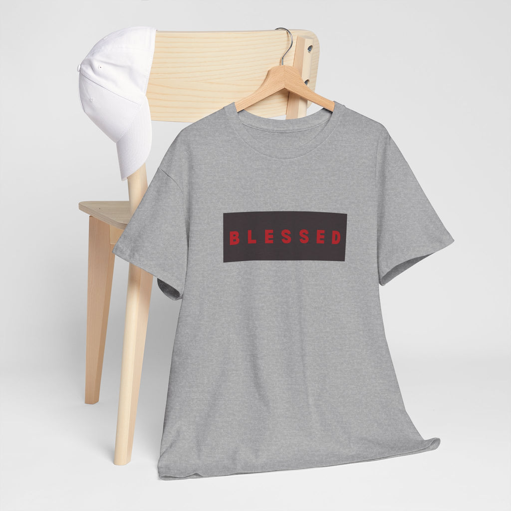 Blessed Box Logo T-Shirt — Minimal Christian Faith Tee
