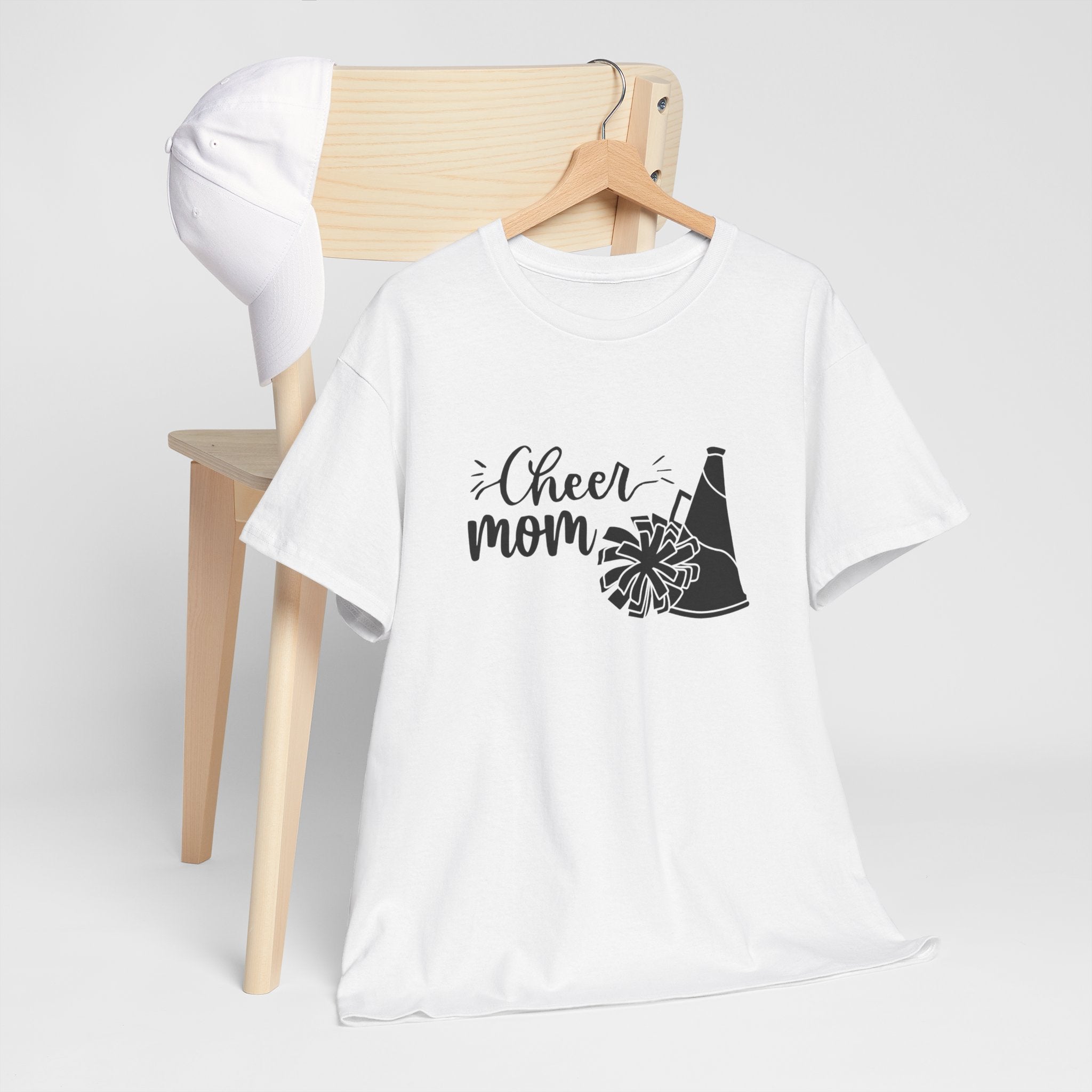 Cheer Mom T-Shirt — Pom Pom & Megaphone Mom Tee