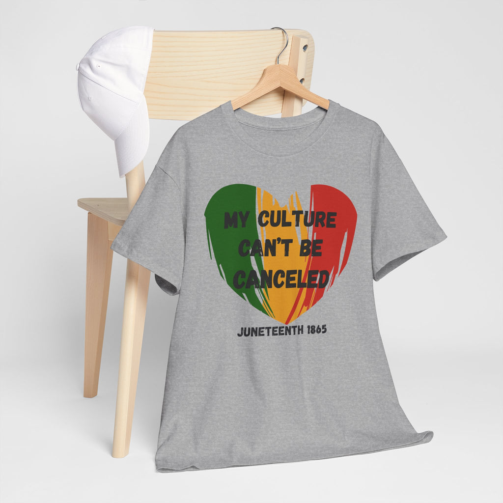 T-Shirt — "My Culture Can't Be Canceled" Juneteenth Heart Tee