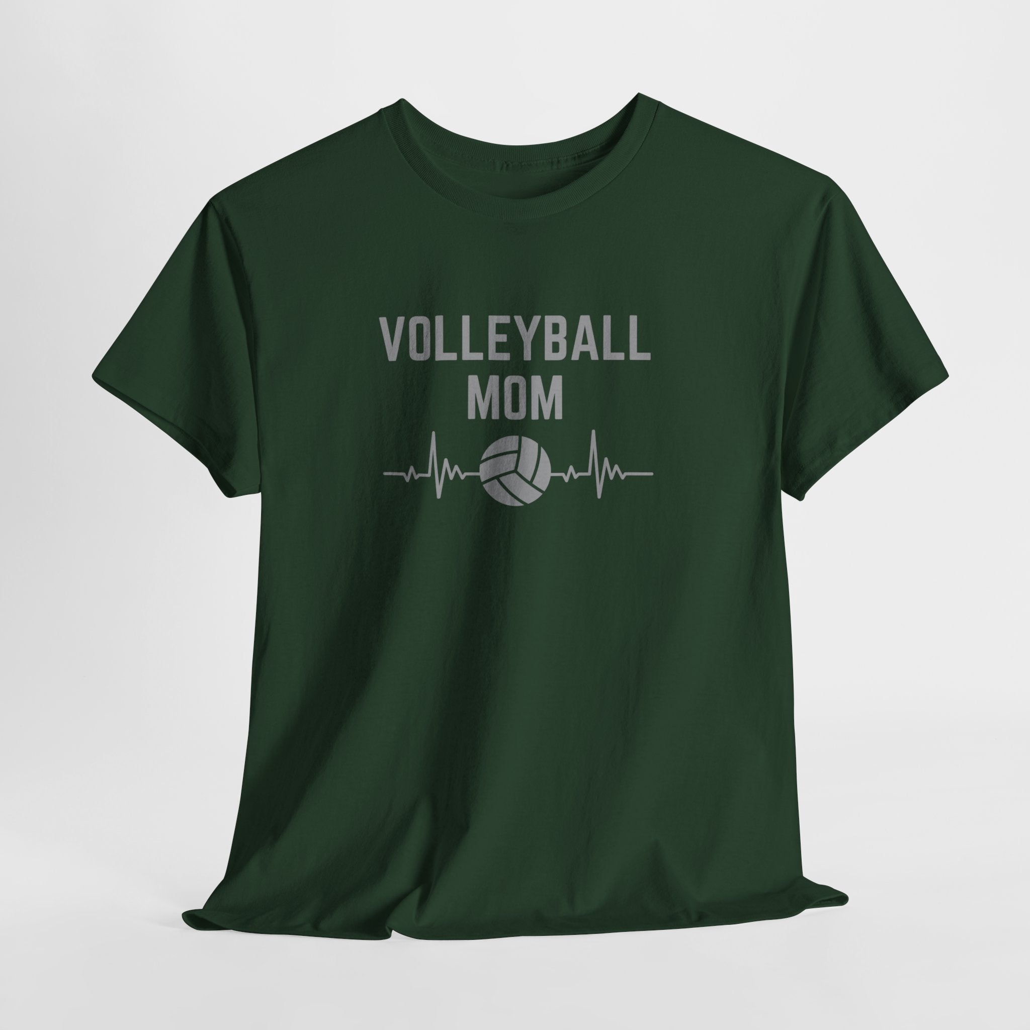 Volleyball Mom T-Shirt — Heartbeat Volleyball Tee for Proud Moms