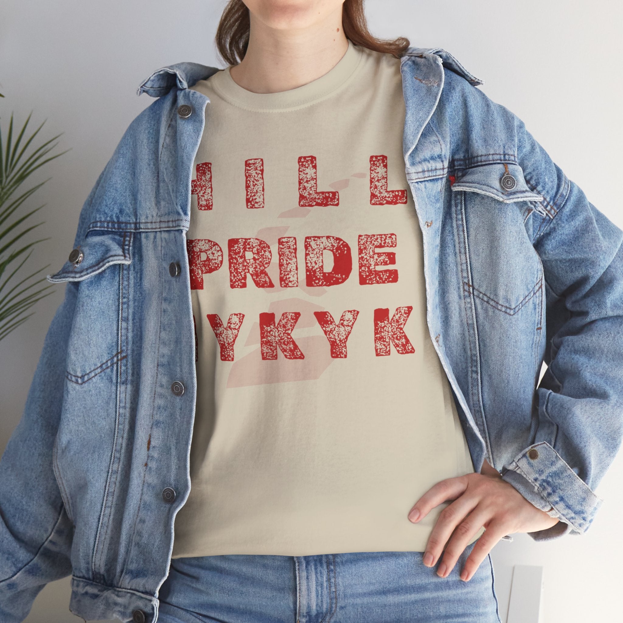 Hill Pride Cobblestone Road Graphic Tee — Red Brick Path Text Design