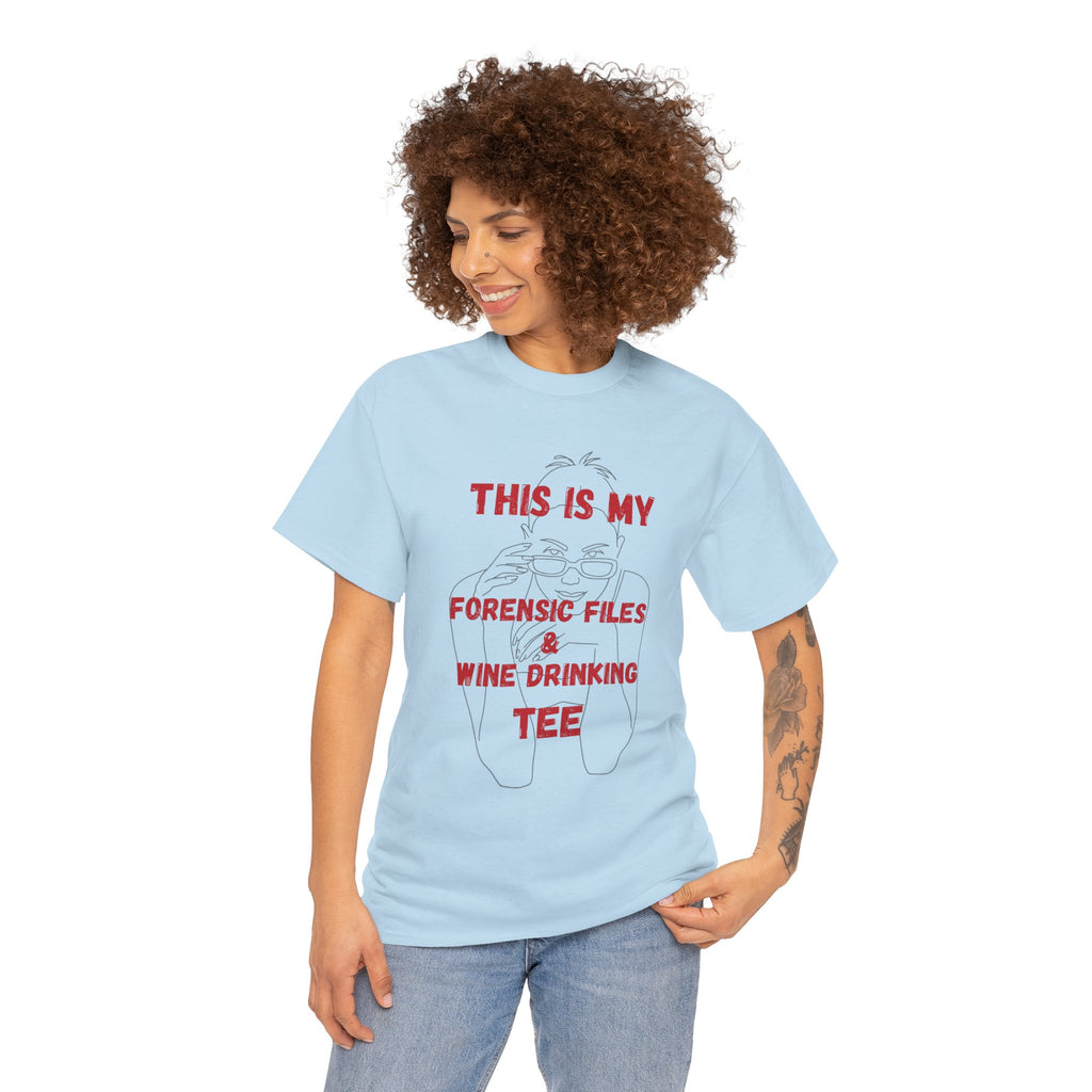 Funny Lazy Detective Wine T-Shirt — 'Detective Off Duty' Graphic Tee