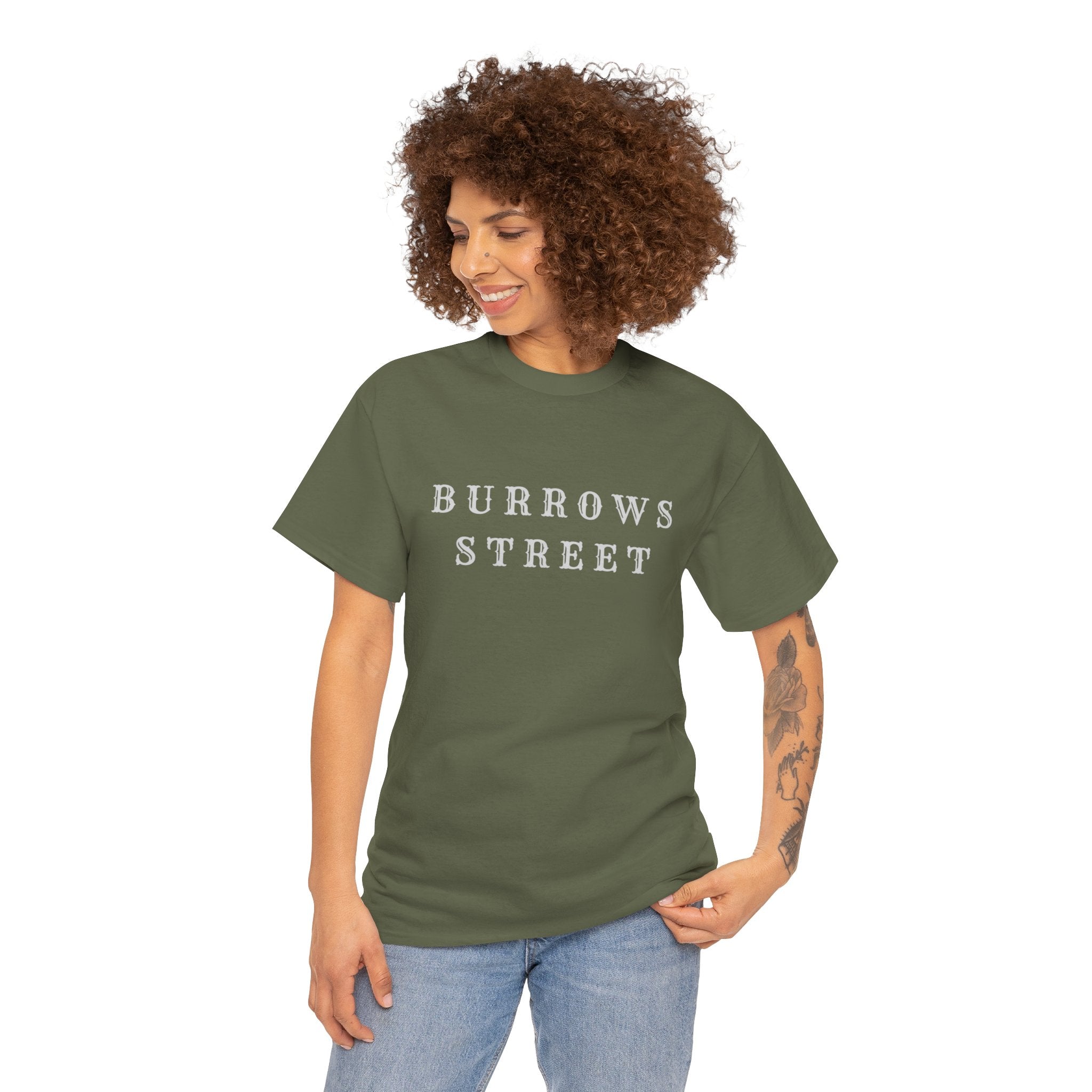 Burrows Street T-Shirt — Minimal Vintage Street Name Tee