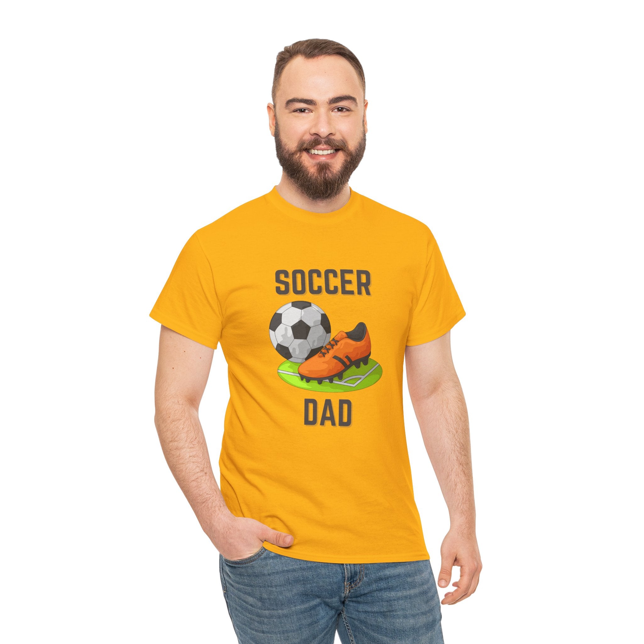 Soccer Dad T-Shirt – Graphic Soccer Ball & Cleat Tee, Father’s Day Gift