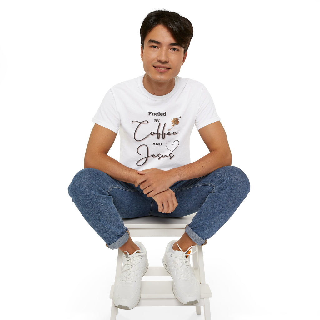 Coffee and Jesus T‑Shirt — "Fueled by Coffee and Jesus" Faith Graphic Tee