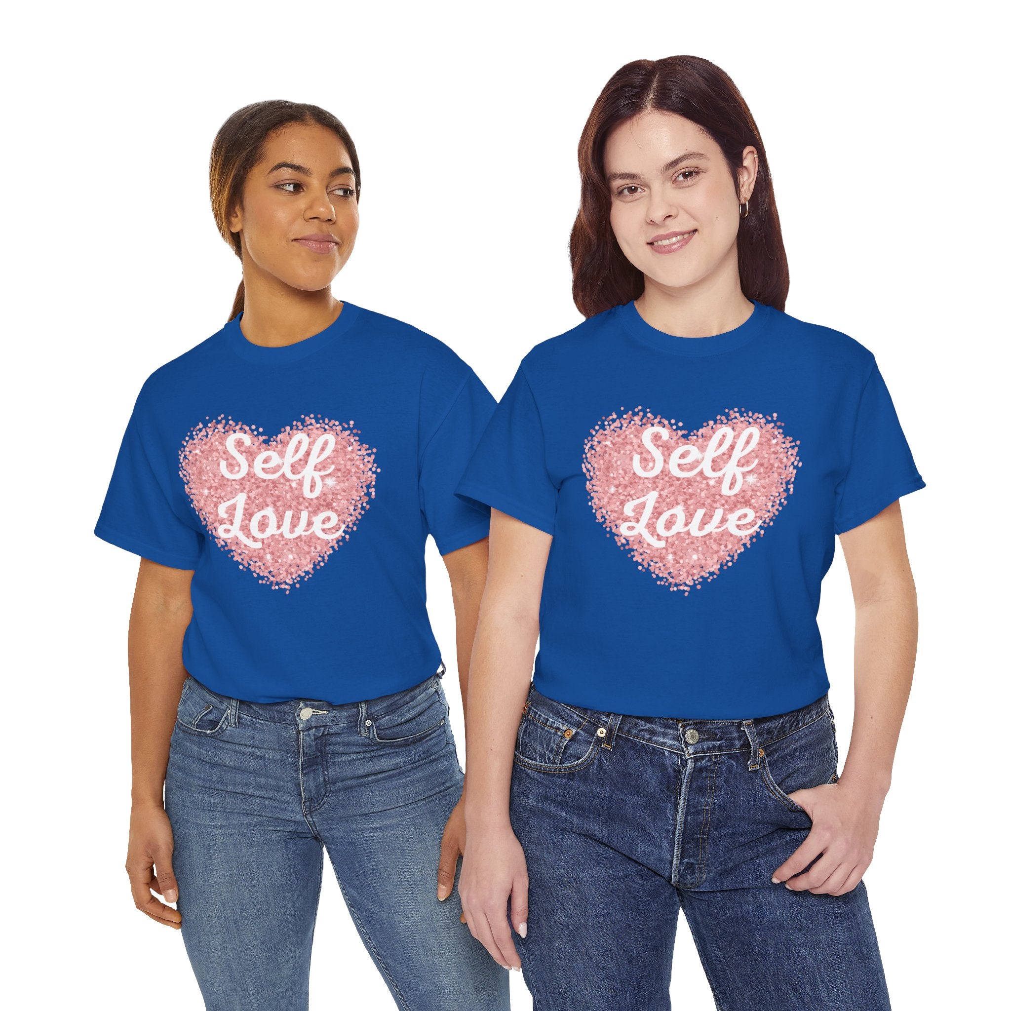 Self Love Tee — Pink Heart Mental Health Awareness Shirt