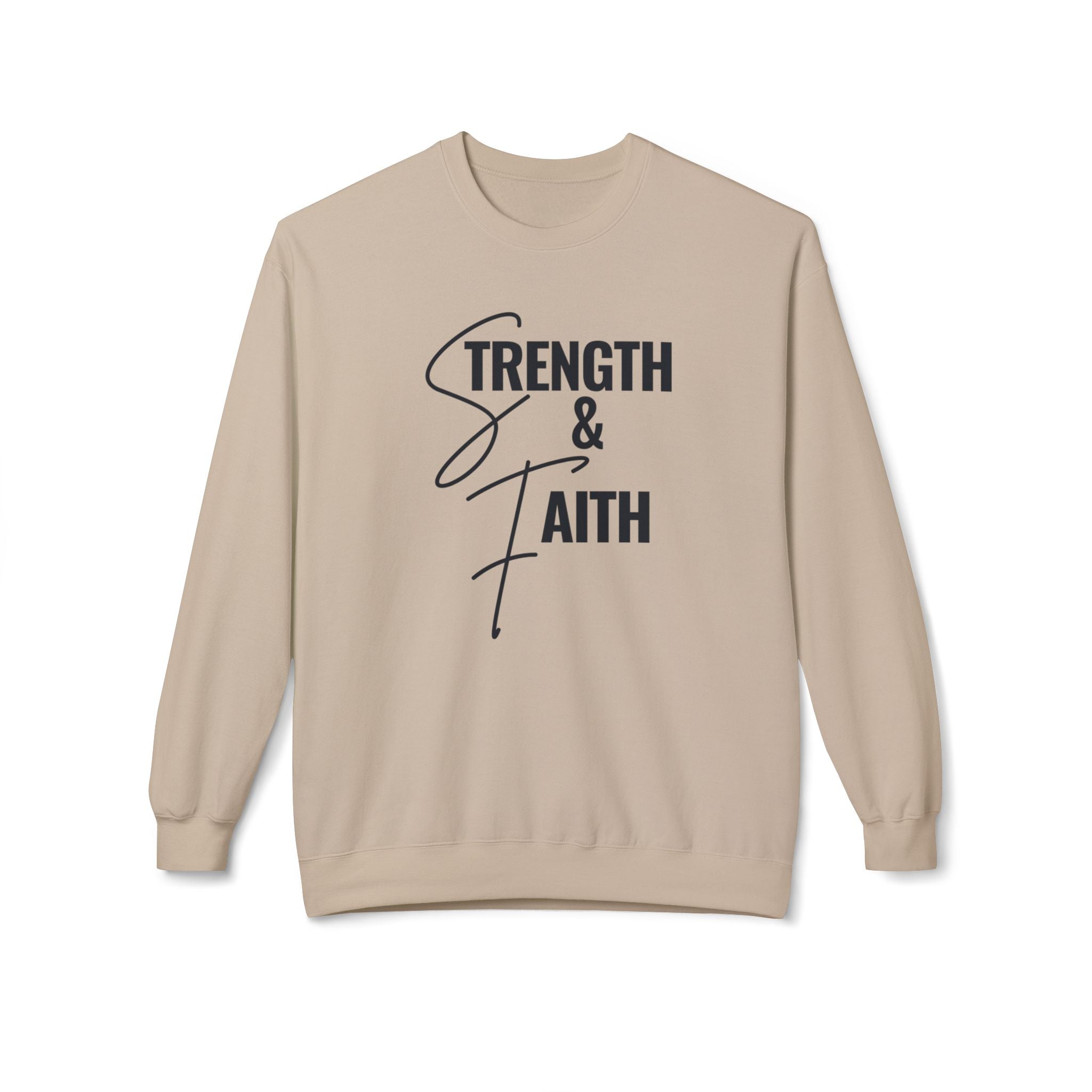 "Strength" Crewneck Sweatshirt — Minimal Inspirational Pullover