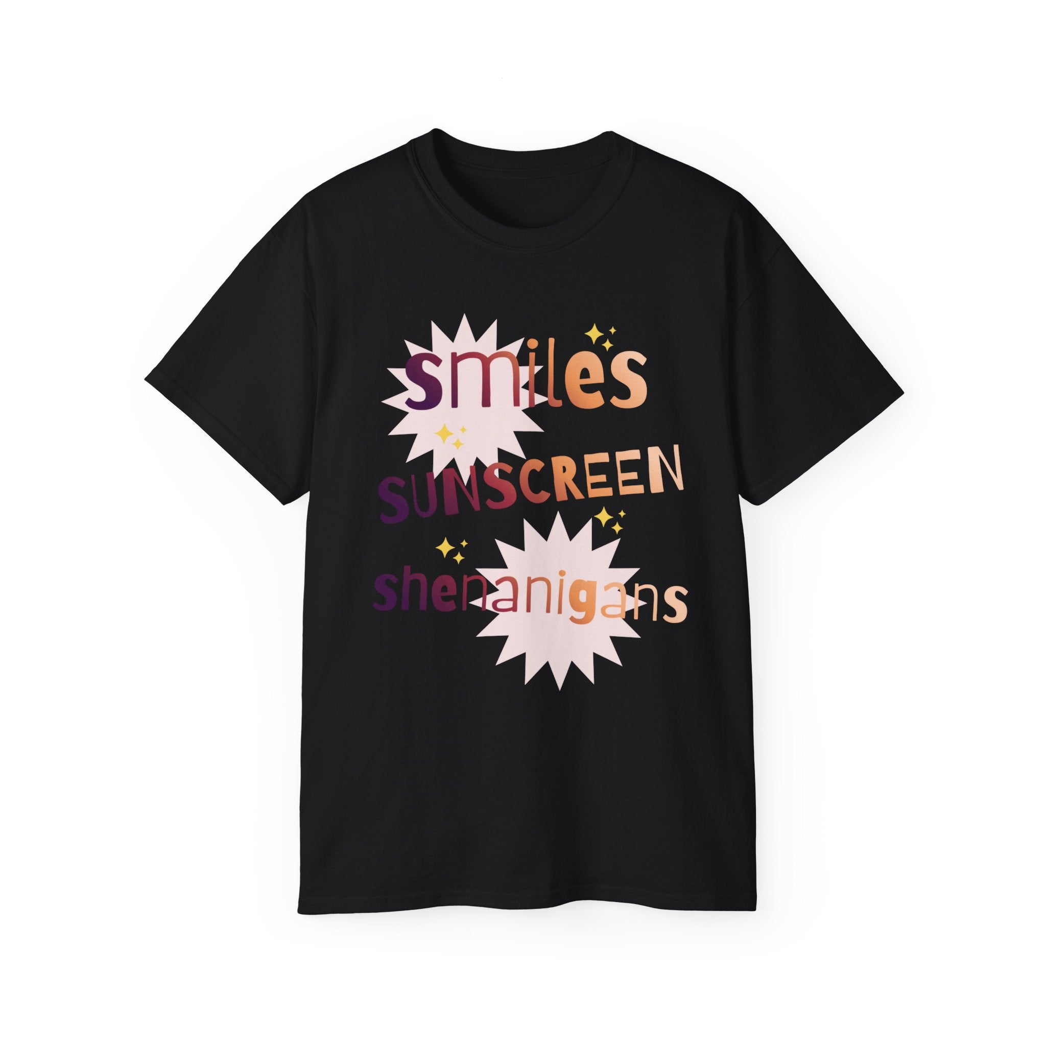 Smiles Sunscreen Shenanigans Tee — Fun Summer Beach Shirt