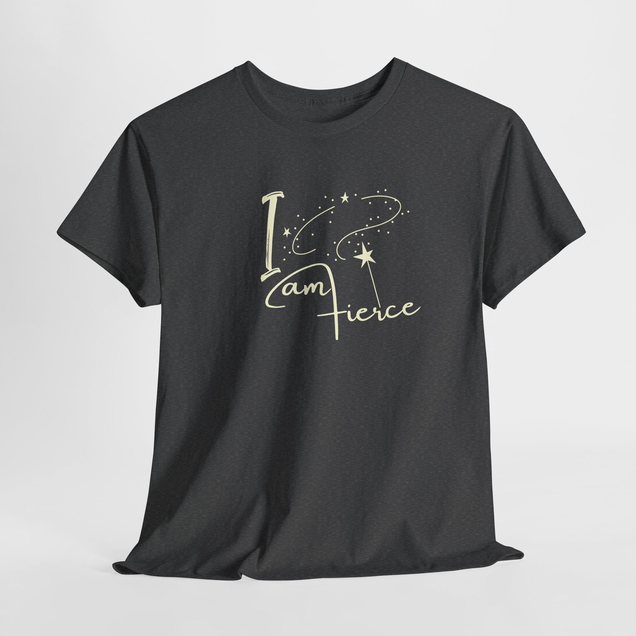 I Am Fierce Graphic Tee — Pink Starry Feminine T‑Shirt