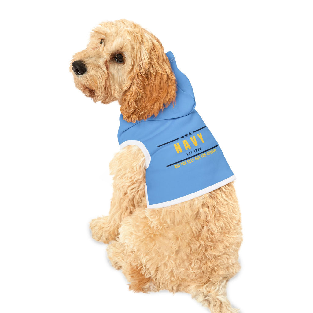 Navy Pet Hoodie - Blue Military Inspired Dog & Cat Hoodie