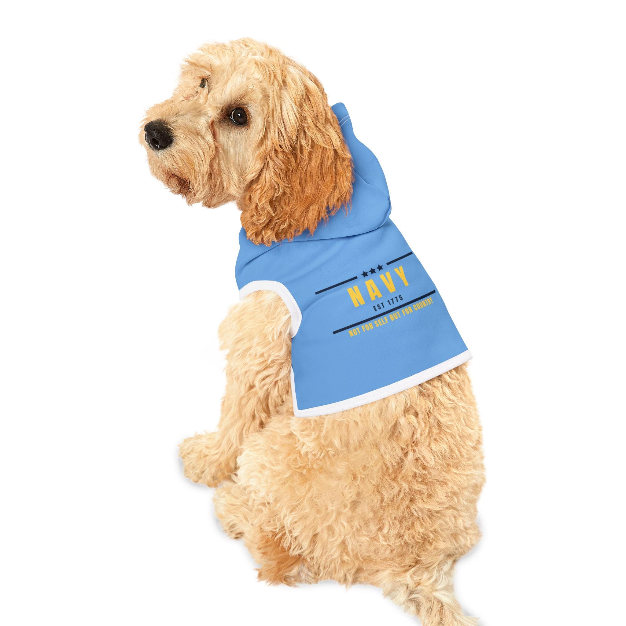 Navy Pet Hoodie - Blue Military Inspired Dog & Cat Hoodie