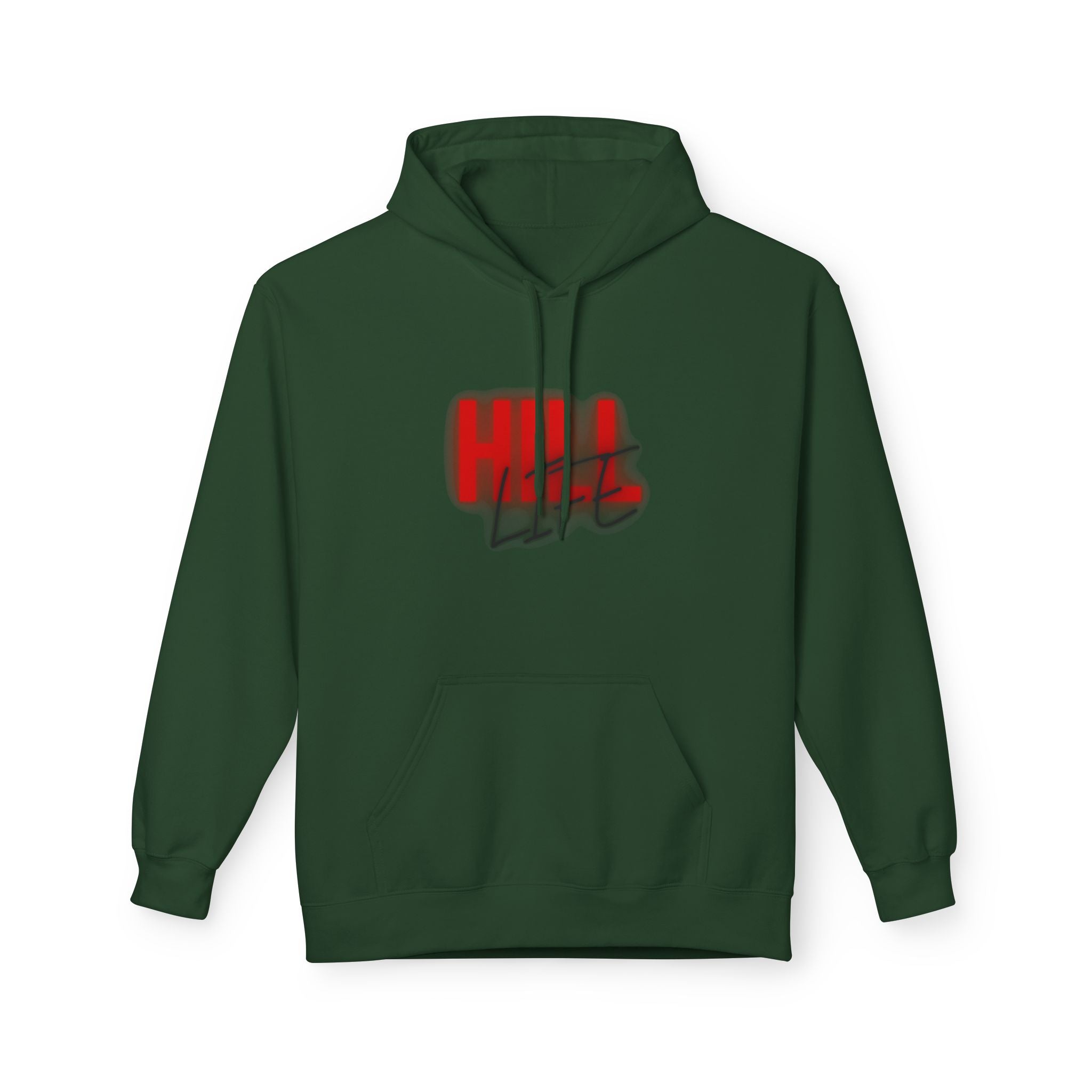 Hill Life Hoodie — # Red Script Pullover