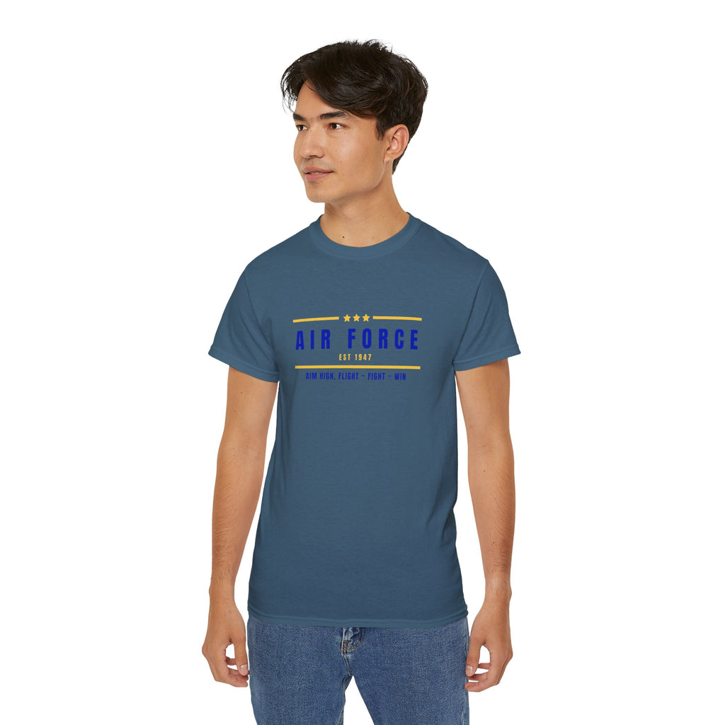 Air Force Vintage Stripe Tee — "Air Force" Graphic T-Shirt