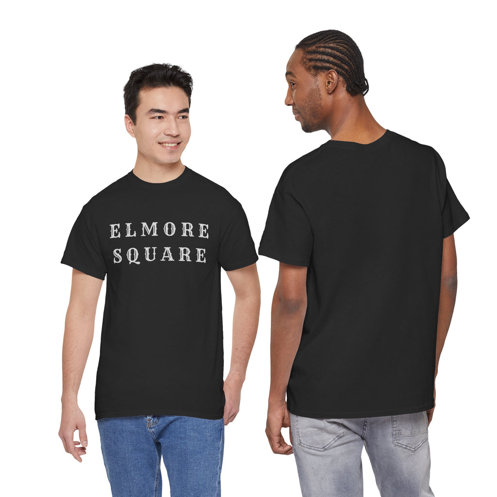 Elmore Square Vintage Lettering T‑Shirt — Retro City Name Tee
