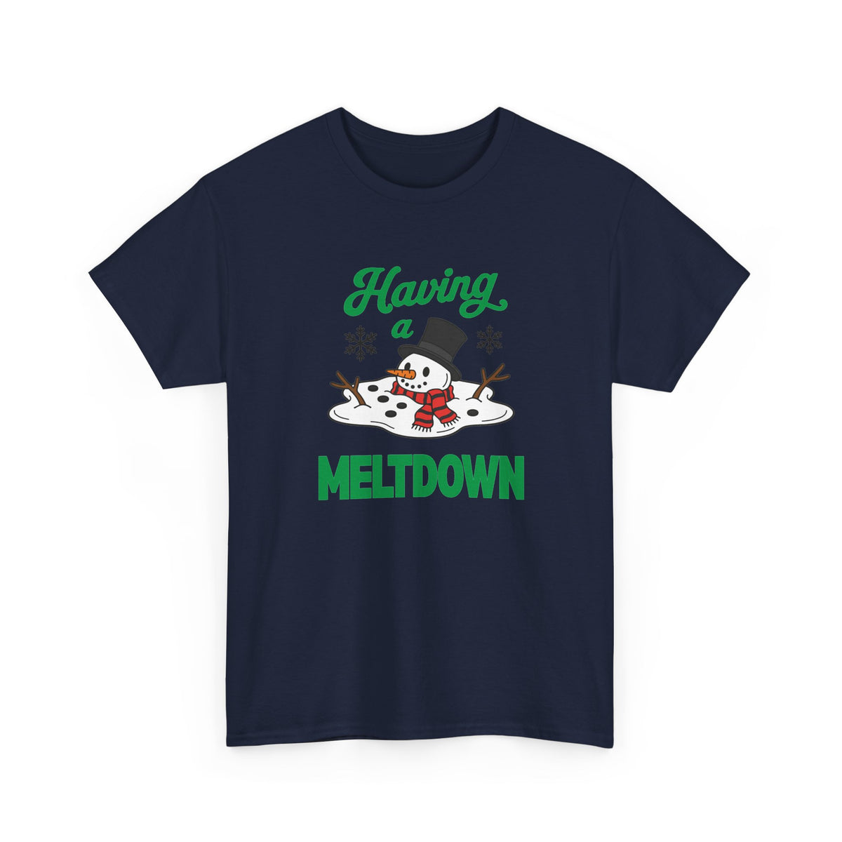 Having a Meltdown Snowman Christmas T-Shirt
