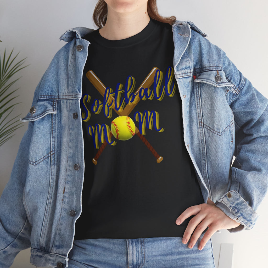 Softball Mom T-Shirt — Bat & Ball Graphic Tee