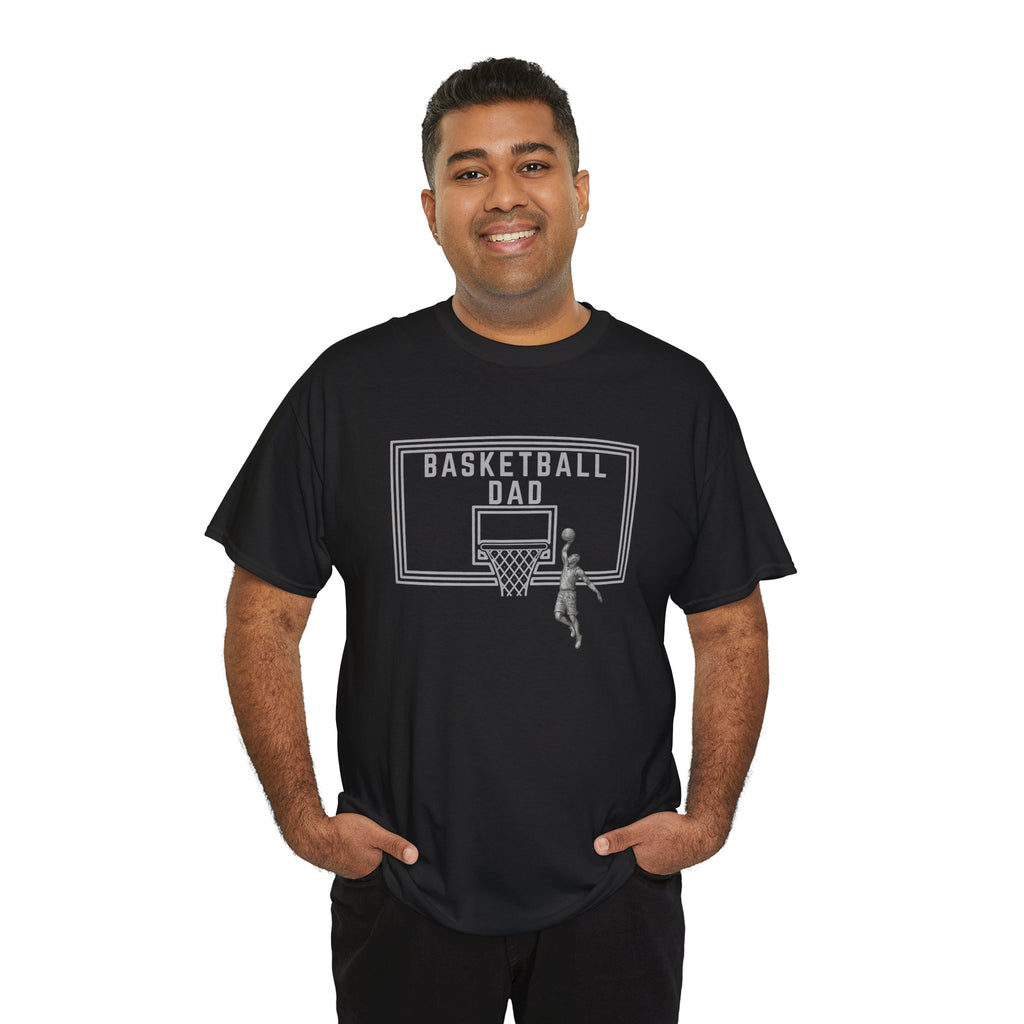 Basketball Dad T-Shirt — Basketball Hoop Graphic Tee for Proud Fathers