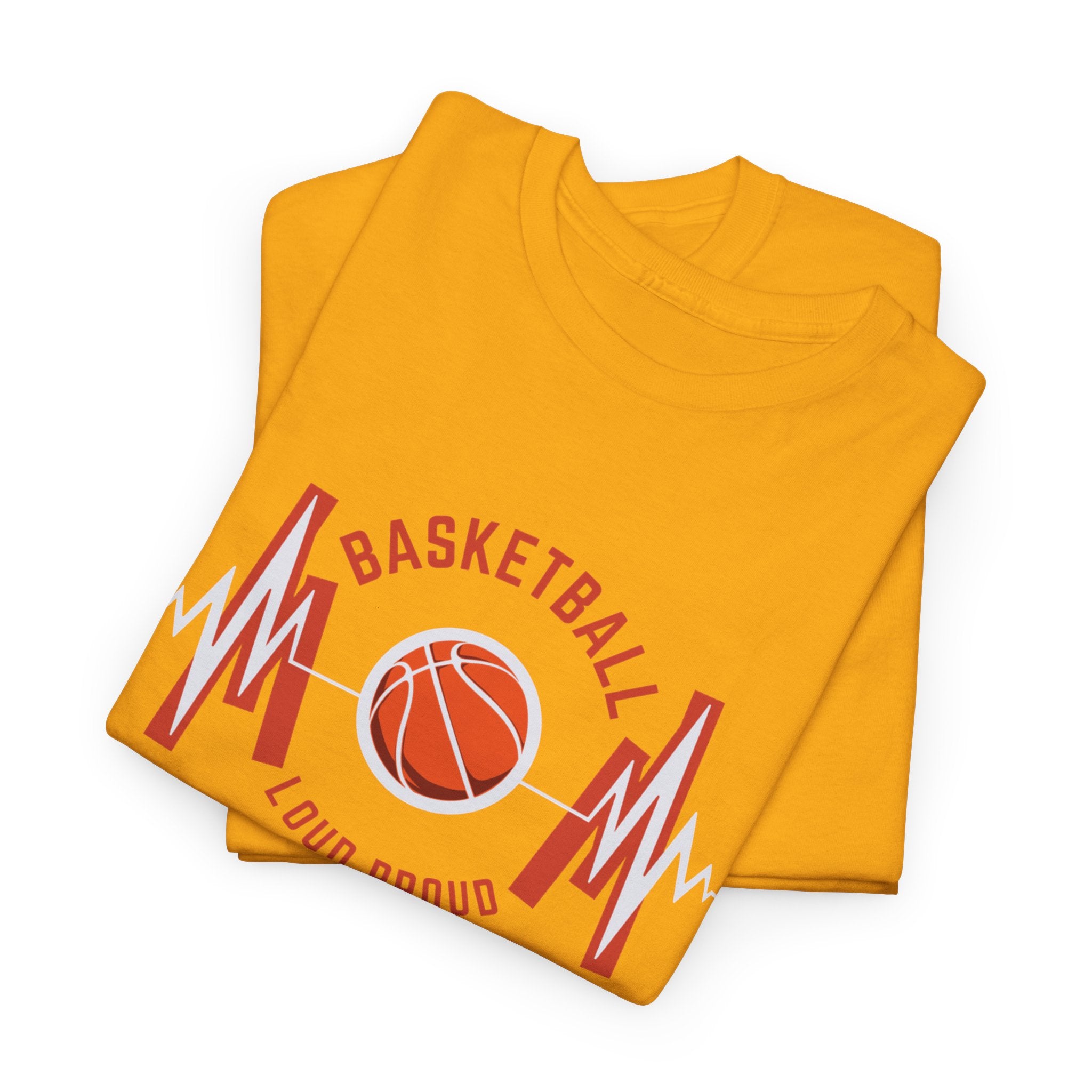 Basketball Mom Loud Proud Tee — Heartbeat Hoop Graphic T‑Shirt
