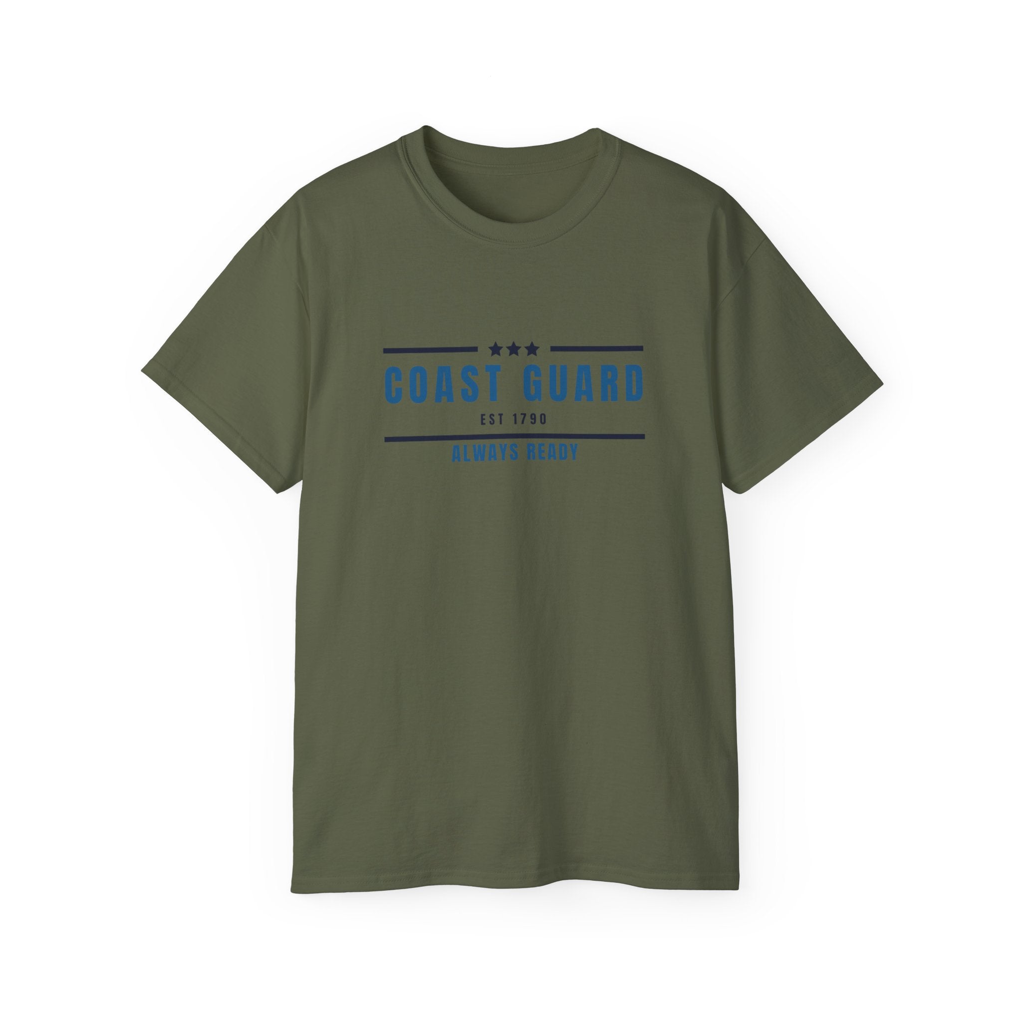 Coast Guard "Always Ready" Tee — Patriotic Military Crew Shirt