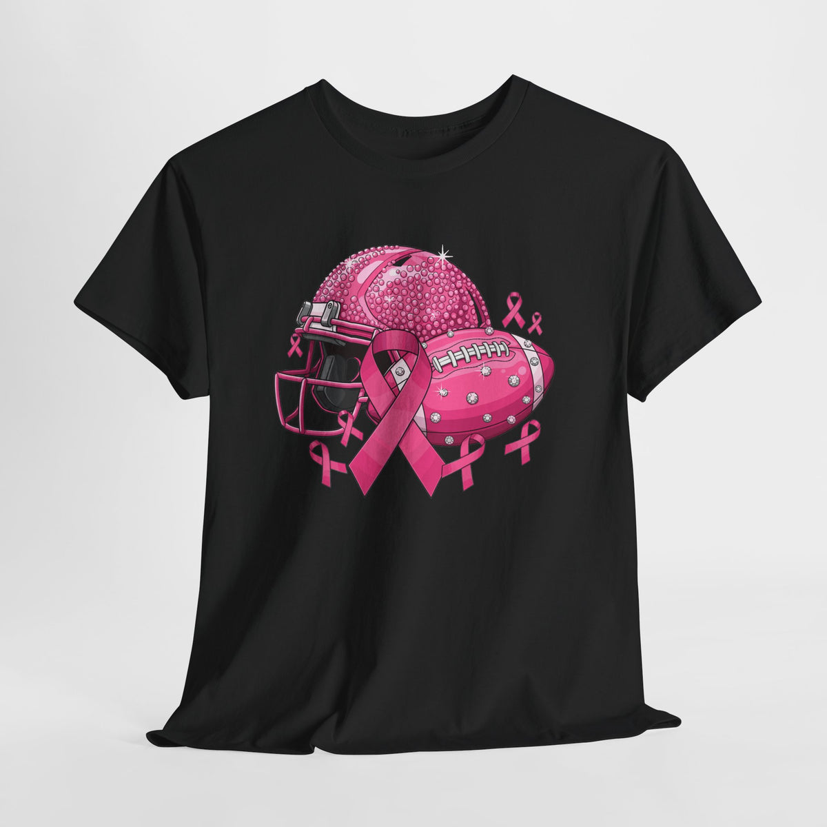 Breast Cancer Awareness Football Helmet T-Shirt