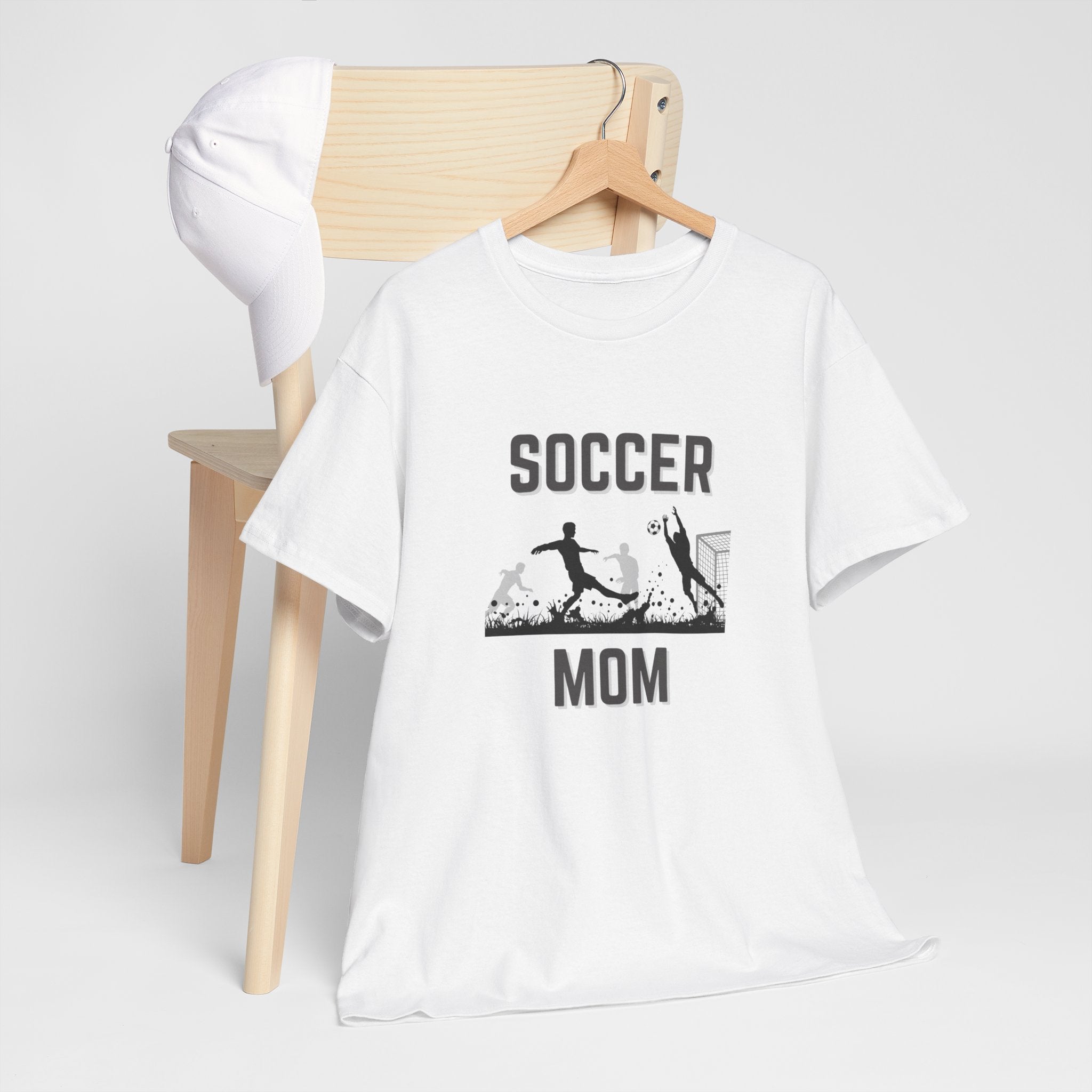 Soccer Mom T-Shirt - Graphic Soccer Player & Goal Tee for Proud Sports Moms