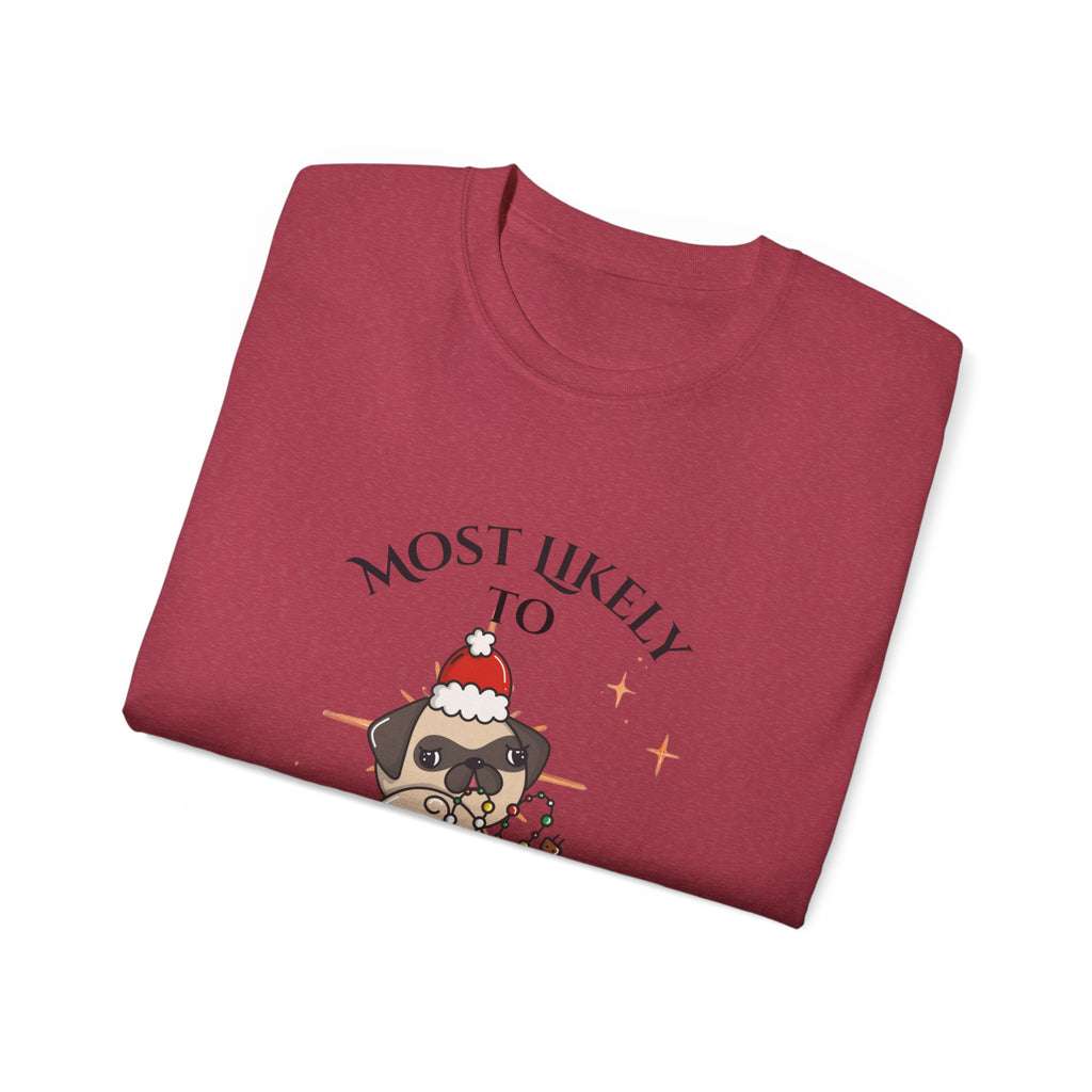 Most Likely to Eat All the Pumpkin Pie Funny Holiday Tee, Gift for Dog Lovers, Cute Pet Shirt, Thanksgiving Humor