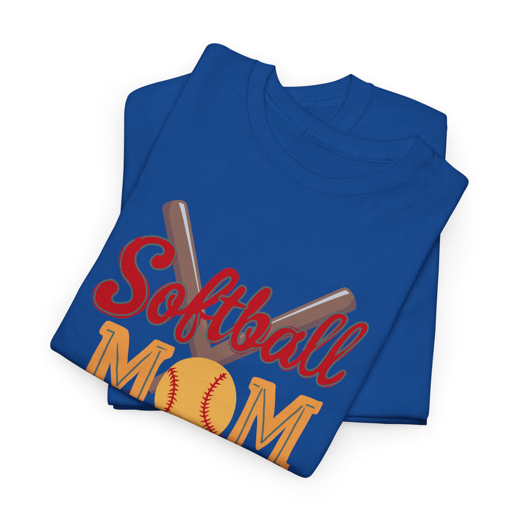 Softball Mom T‑Shirt — Retro Crossed Bats & Ball Tee for Proud Moms