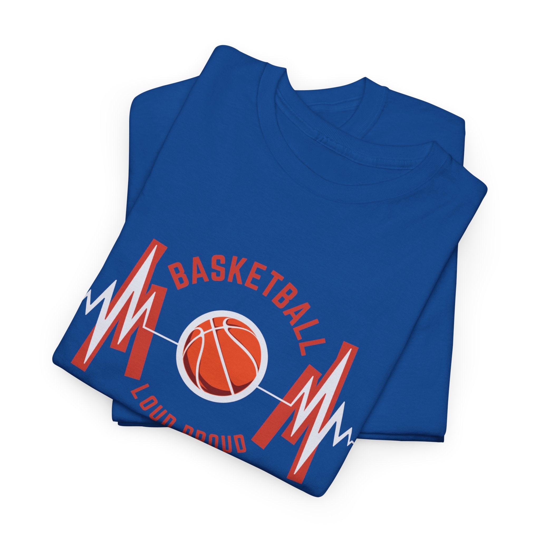 Basketball Mom Loud Proud Tee — Heartbeat Hoop Graphic T‑Shirt