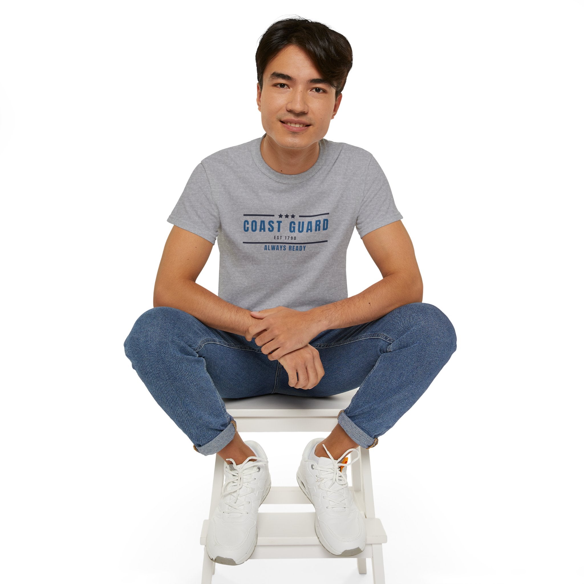 Coast Guard "Always Ready" Tee — Patriotic Military Crew Shirt