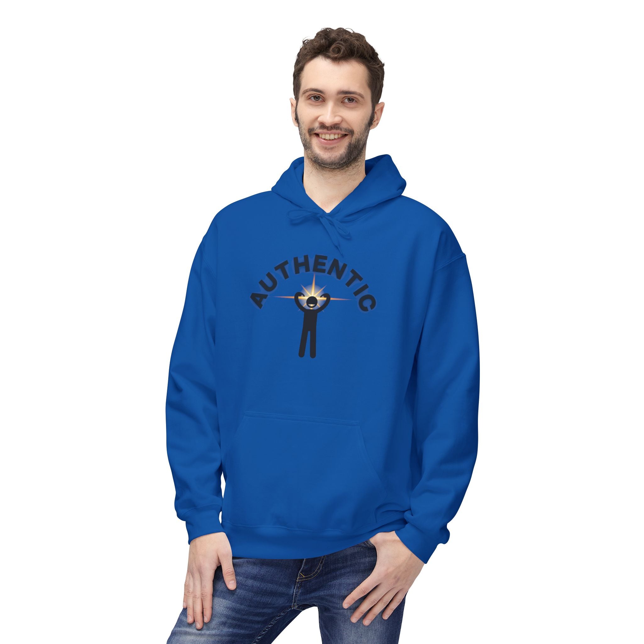 Authentic you Hoodie — 'Authentic' Graphic Pullover