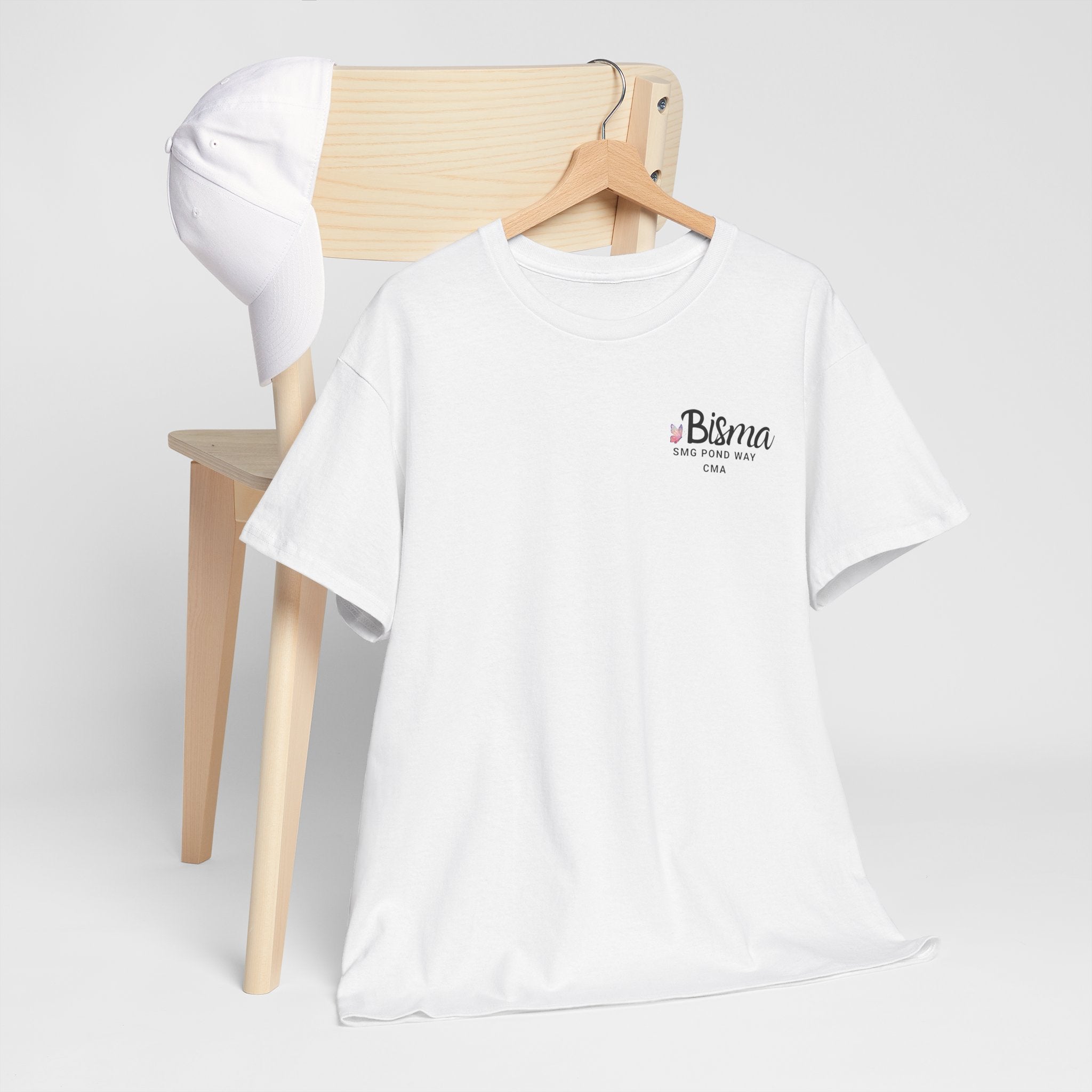 Bisma Work T-shirt Black Script with Butterfly