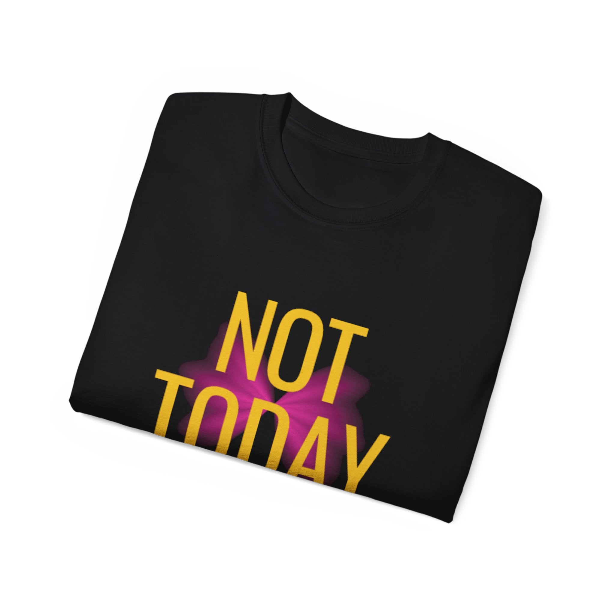 Not Today Cancer T-Shirt — Inspirational Cancer Awareness Tee with Pink Ribbon